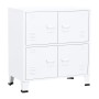 White steel industrial storage trunk 75x40x80 cm by vidaXL, Storage trunks - Ref: Foro24-339626, Price: 129,58 €, Discount: %