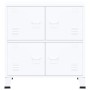 White steel industrial storage trunk 75x40x80 cm by vidaXL, Storage trunks - Ref: Foro24-339626, Price: 129,58 €, Discount: %