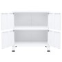 White steel industrial storage trunk 75x40x80 cm by vidaXL, Storage trunks - Ref: Foro24-339626, Price: 129,58 €, Discount: %