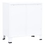 White steel industrial storage trunk 75x40x80 cm by vidaXL, Storage trunks - Ref: Foro24-339626, Price: 129,58 €, Discount: %