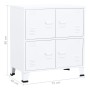 White steel industrial storage trunk 75x40x80 cm by vidaXL, Storage trunks - Ref: Foro24-339626, Price: 129,58 €, Discount: %