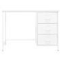 Industrial desk with white steel drawers 105x52x75 cm by vidaXL, Desks - Ref: Foro24-339635, Price: 118,25 €, Discount: %