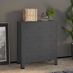 Industrial anthracite gray metal chest of drawers 78x40x93 cm by vidaXL, Drawers - Ref: Foro24-339617, Price: 212,84 €, Disco...