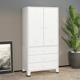 Industrial white metal cabinet 90x50x180 cm by vidaXL, Wardrobes - Ref: Foro24-339614, Price: 465,99 €, Discount: %