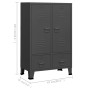 Industrial wardrobe in anthracite gray steel, 67x35x107 cm. by vidaXL, Wardrobes - Ref: Foro24-339612, Price: 182,70 €, Disco...