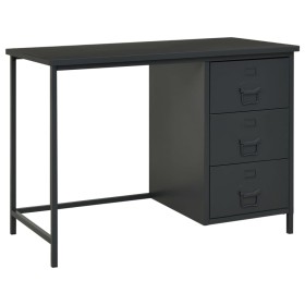 Industrial desk with anthracite gray steel drawers 105x52x75 cm by vidaXL, Desks - Ref: Foro24-339636, Price: 136,99 €, Disco...