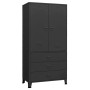 Armario industrial de metal negro 90x50x180 cm de vidaXL, Armarios roperos - Ref: Foro24-339613, Precio: 390,94 €, Descuento: %