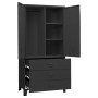 Armario industrial de metal negro 90x50x180 cm de vidaXL, Armarios roperos - Ref: Foro24-339613, Precio: 390,94 €, Descuento: %