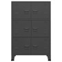 Anthracite metal industrial storage trunk 75x40x115 cm by vidaXL, Storage trunks - Ref: Foro24-339630, Price: 221,68 €, Disco...