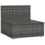 Central garden sofa with gray synthetic rattan cushions by vidaXL, Modular outdoor sofas - Ref: Foro24-317515, Price: 81,70 €...