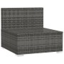 Zentrales Gartensofa mit grauen synthetischen Rattankissen von vidaXL, Modulare Sofas für den Außenbereich - Ref: Foro24-3175...