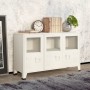 Industrielles Sideboard aus Metall und weißem Glas, 105 x 35 x 62 cm von vidaXL, Sideboards - Ref: Foro24-339609, Preis: 102,...