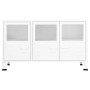 Aparador industrial de metal y vidrio blanco 105x35x62 cm de vidaXL, Aparadores - Ref: Foro24-339609, Precio: 102,89 €, Descu...