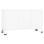 Aparador industrial de metal y vidrio blanco 105x35x62 cm de vidaXL, Aparadores - Ref: Foro24-339609, Precio: 102,89 €, Descu...