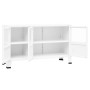 Aparador industrial de metal y vidrio blanco 105x35x62 cm de vidaXL, Aparadores - Ref: Foro24-339609, Precio: 102,89 €, Descu...