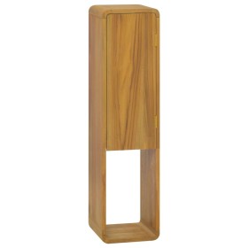 Armario de baño de pared madera maciza de teca 25x25x100 cm de vidaXL, Taquillas y armarios de almacenamiento - Ref: Foro24-3...