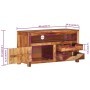 Solid acacia wood TV cabinet 90x34.5x50 cm by vidaXL, TV Furniture - Ref: Foro24-339507, Price: 182,99 €, Discount: %