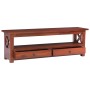 Solid mahogany wood TV stand in brown, 115x30x40 cm by vidaXL, TV Furniture - Ref: Foro24-337080, Price: 177,71 €, Discount: %