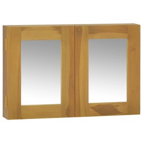 Solid teak wood furniture with mirror 60x10x40 cm by vidaXL, Lockers and storage cabinets - Ref: Foro24-338242, Price: 80,63 ...