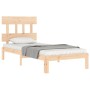 Estructura de cama con cabecero madera maciza 100x200 cm de vidaXL, Camas y somieres - Ref: Foro24-3193586, Precio: 91,99 €, ...