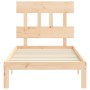 Estructura de cama con cabecero madera maciza 100x200 cm de vidaXL, Camas y somieres - Ref: Foro24-3193586, Precio: 91,99 €, ...