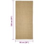 Alfombra de sisal natural 66x150 cm de vidaXL, Alfombras - Ref: Foro24-136299, Precio: 60,80 €, Descuento: %