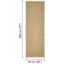 Alfombra de sisal natural 66x200 cm de vidaXL, Alfombras - Ref: Foro24-136300, Precio: 87,99 €, Descuento: %