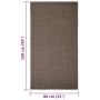 Alfombra de sisal natural marrón 80x150 cm de vidaXL, Alfombras - Ref: Foro24-136341, Precio: 56,99 €, Descuento: %