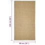 Alfombra de sisal natural 80x150 cm de vidaXL, Alfombras - Ref: Foro24-136305, Precio: 77,99 €, Descuento: %