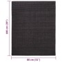 Alfombra de sisal natural negro 80x100 cm de vidaXL, Alfombras - Ref: Foro24-136322, Precio: 48,00 €, Descuento: %