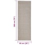 Alfombra de sisal natural color arena 66x200 cm de vidaXL, Alfombras - Ref: Foro24-136354, Precio: 55,68 €, Descuento: %