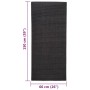 Alfombra de sisal natural negro 66x150 cm de vidaXL, Alfombras - Ref: Foro24-136317, Precio: 49,99 €, Descuento: %