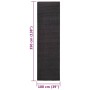 Black natural sisal rug 100x350 cm by vidaXL, Rugs - Ref: Foro24-136333, Price: 158,98 €, Discount: %