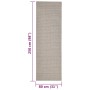 Alfombra de sisal natural color arena 80x250 cm de vidaXL, Alfombras - Ref: Foro24-136361, Precio: 83,55 €, Descuento: %