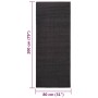 Natural black sisal rug 80x200 cm by vidaXL, Rugs - Ref: Foro24-136324, Price: 82,70 €, Discount: %