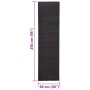 Alfombra de sisal natural negro 66x250 cm de vidaXL, Alfombras - Ref: Foro24-136319, Precio: 72,99 €, Descuento: %