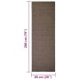 Alfombra de sisal natural negro 66x200 cm de vidaXL, Alfombras - Ref: Foro24-136336, Precio: 58,87 €, Descuento: %