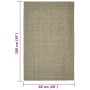 Taupe gray natural sisal rug 66x100 cm by vidaXL, Rugs - Ref: Foro24-136370, Price: 38,39 €, Discount: %