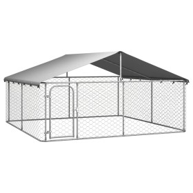 Outdoor kennel with roof 300x300x150 cm by vidaXL, Dog kennels and fences - Ref: Foro24-171501, Price: 172,46 €, Discount: %