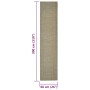 Alfombra de sisal natural verde 66x300 cm de vidaXL, Alfombras - Ref: Foro24-136374, Precio: 85,40 €, Descuento: %