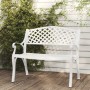 White cast aluminum garden bench 102 cm by vidaXL, garden benches - Ref: Foro24-317746, Price: 260,08 €, Discount: %