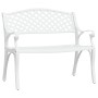 White cast aluminum garden bench 102 cm by vidaXL, garden benches - Ref: Foro24-317746, Price: 260,08 €, Discount: %