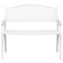 White cast aluminum garden bench 102 cm by vidaXL, garden benches - Ref: Foro24-317746, Price: 260,08 €, Discount: %