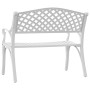 White cast aluminum garden bench 102 cm by vidaXL, garden benches - Ref: Foro24-317746, Price: 260,08 €, Discount: %