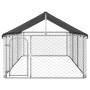 Outdoor kennel with roof 400x200x150 cm by vidaXL, Dog kennels and fences - Ref: Foro24-171499, Price: 166,99 €, Discount: %