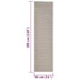 Alfombra de sisal natural color arena 80x300 cm de vidaXL, Alfombras - Ref: Foro24-136362, Precio: 123,14 €, Descuento: %