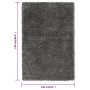 Alfombra de pelo largo gris antracita 160x230 cm 50 mm de vidaXL, Alfombras - Ref: Foro24-340026, Precio: 110,99 €, Descuento: %