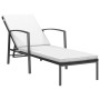 Sun loungers with table 2 units black synthetic rattan by vidaXL, Loungers - Ref: Foro24-317638, Price: 194,05 €, Discount: %