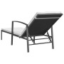 Sun loungers with table 2 units black synthetic rattan by vidaXL, Loungers - Ref: Foro24-317638, Price: 194,05 €, Discount: %