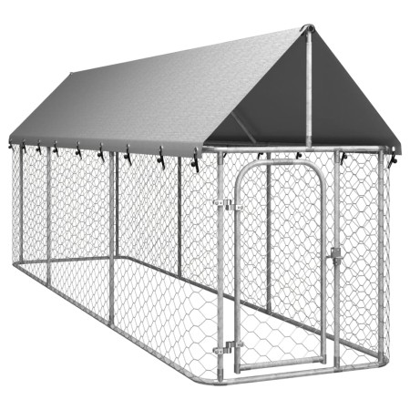 Outdoor kennel with roof 400x100x150 cm by vidaXL, Dog kennels and fences - Ref: Foro24-171497, Price: 139,99 €, Discount: %